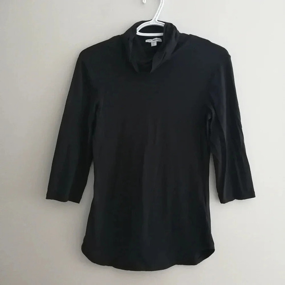 James Perse 3/4 Sleeve Lightweight Cowl Neck Top Size 3 (Large) Minimal - Picture 2 of 14